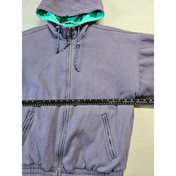 Eddie Bauer Purple Teal Lined Zip Up Hoodie Jacket Size L G - Picture 3 of 6